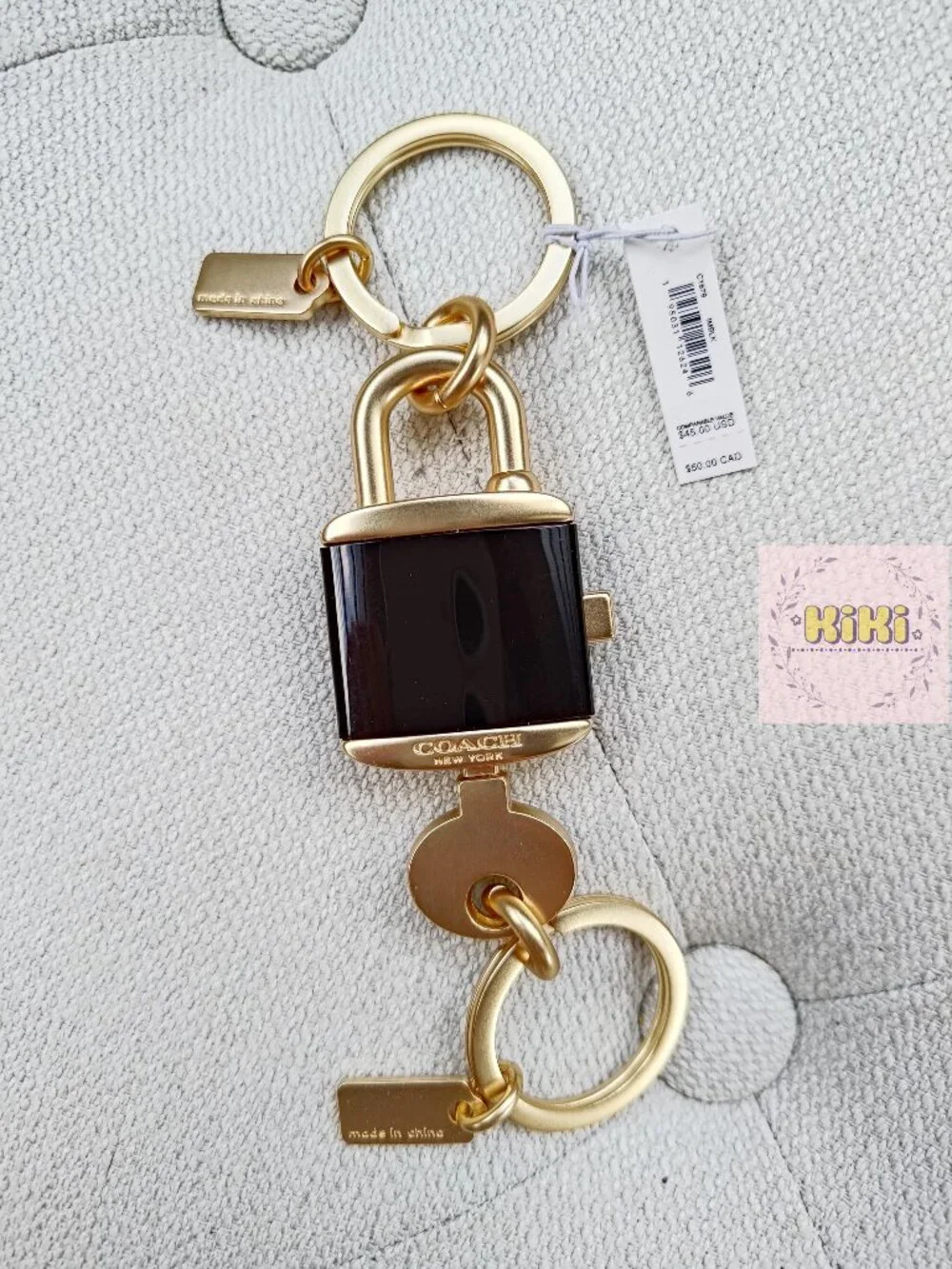 Coach Lock And Key Bag Charm Key Ring C1679